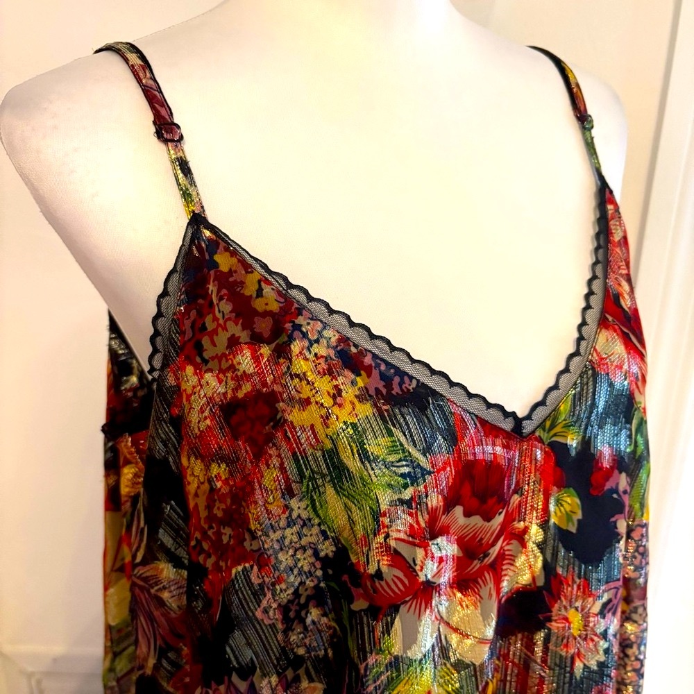 Love the Label Anthropologie Stunning Black Print Bohemian Dress! New! Large - Picture 3 of 15